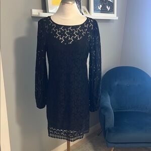 Laundry by Shelli Segal - Elegant Black Lace Dress, Size 4